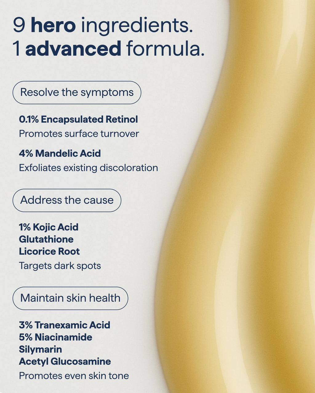 Remedy for Dark Spots | Advanced Night Treatment with Retinol & Kojic Acid | For Discoloration and Uneven Tones | With Glutathione