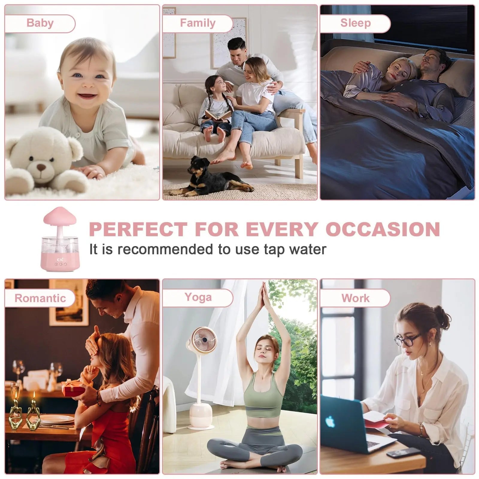 Humidifiers for Bedroom, 7 Color-Changing Led Night Lights, Aromatherapy Essential Oil cjc Au supplements