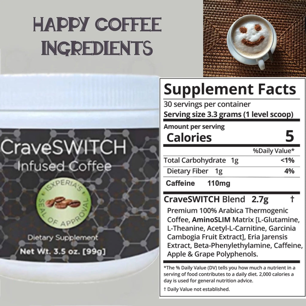 isXperia CraveSWITCH Bold Coffee - Colombian Arabica Coffee with Antioxidants isXperia Au supplements