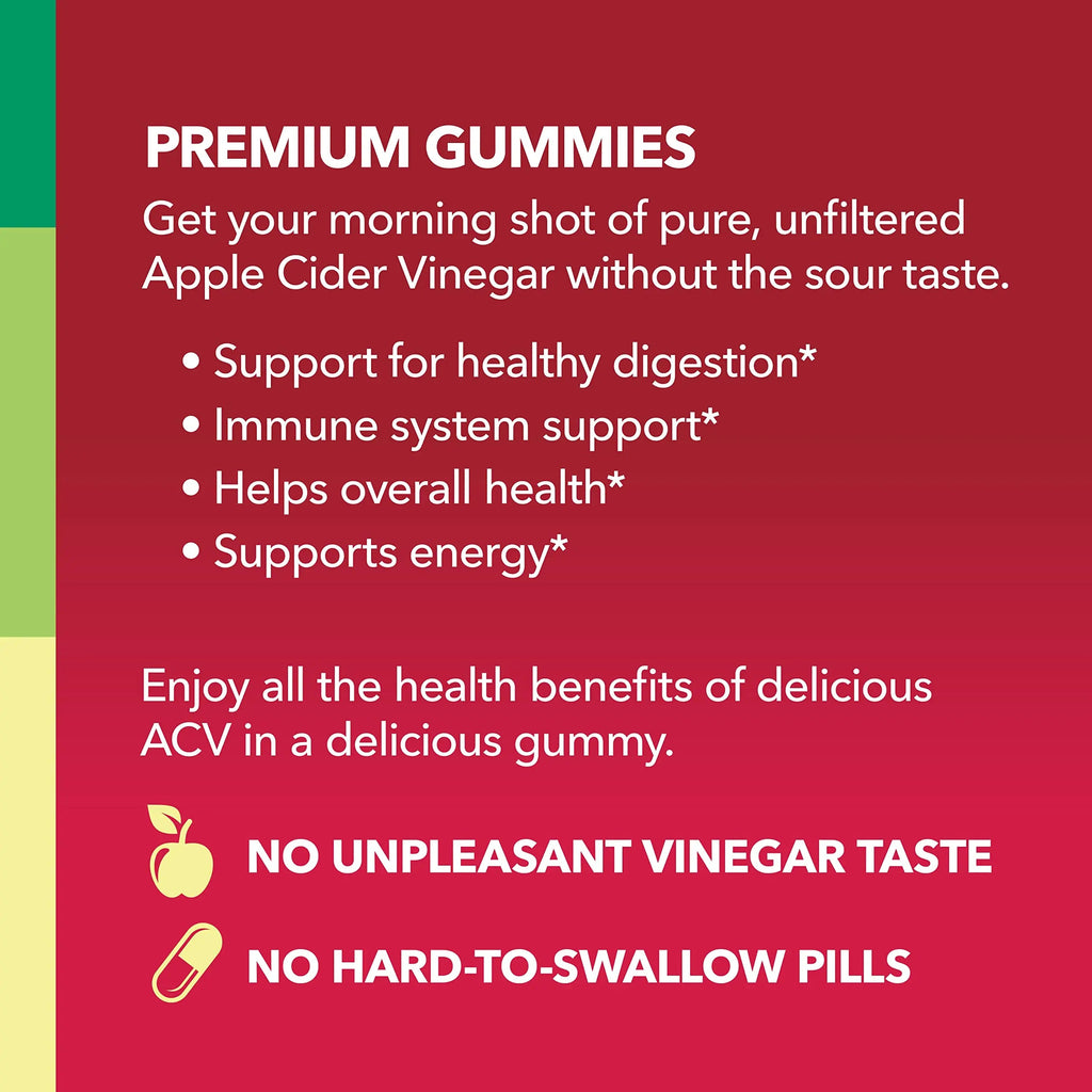 Organic Apple Cider Vinegar Gummies Detox | The Mother Enzyme | ACV Gummy HAVASU NUTRITION Au supplements