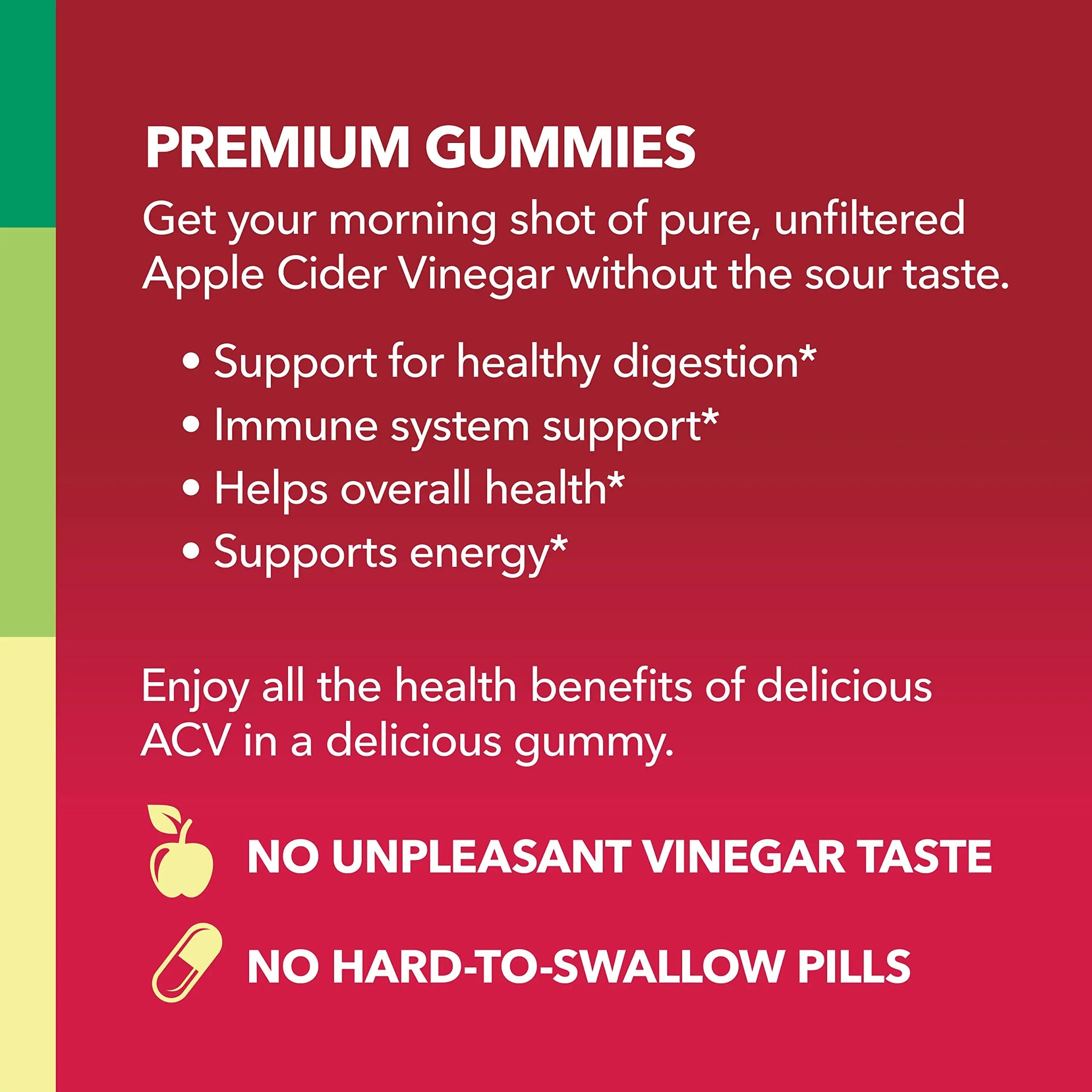 Organic Apple Cider Vinegar Gummies Detox | The Mother Enzyme | ACV Gummy HAVASU NUTRITION Au supplements
