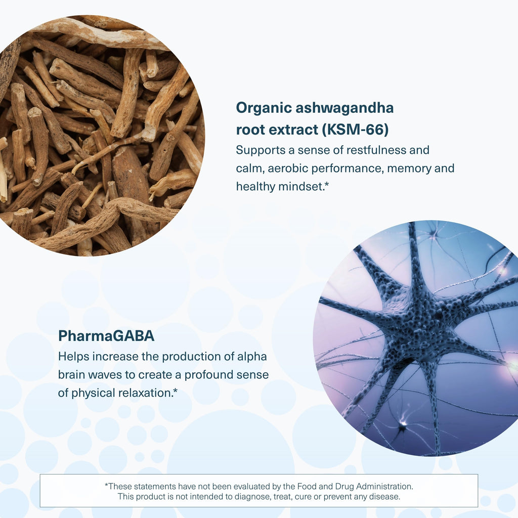 Youtheory Ashwagandha + GABA - Adaptogenic Blend with Organic KSM-66 & Ginger - Aids Stress Relief & Mood* - Supports Energy Levels