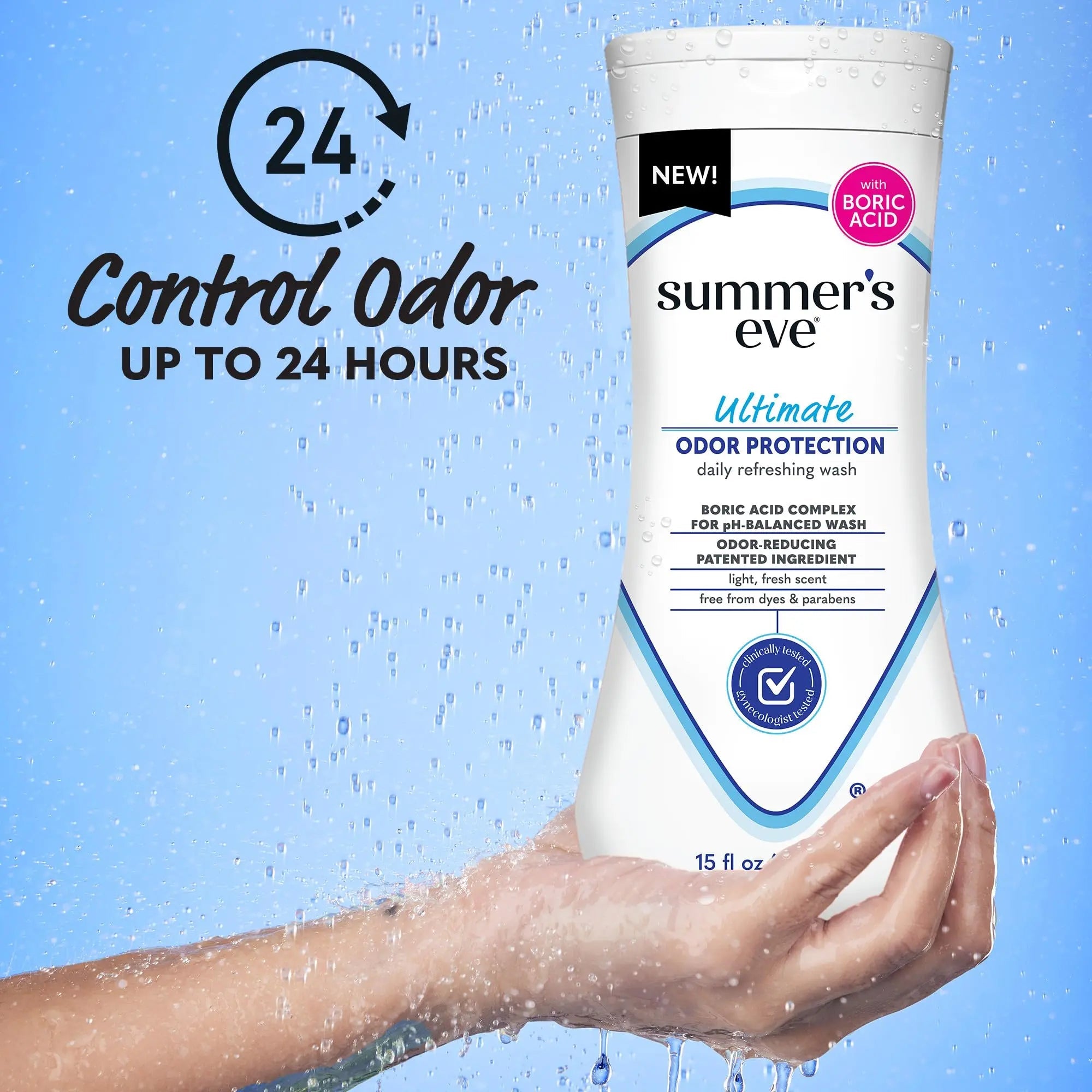 Summer's Eve, Ultimate Odor Control, Feminine Body Wash with Boric Acid, Removes Odor Summer's Eve Au supplements