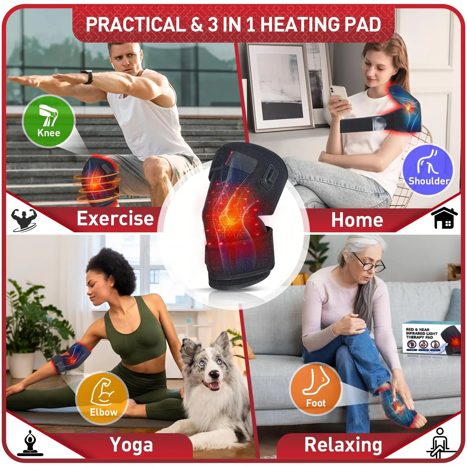 Red Light Therapy for Knee, 660nm Red Light and 850nm Near Infrared Light Therapy Device Rikimxin Au supplements