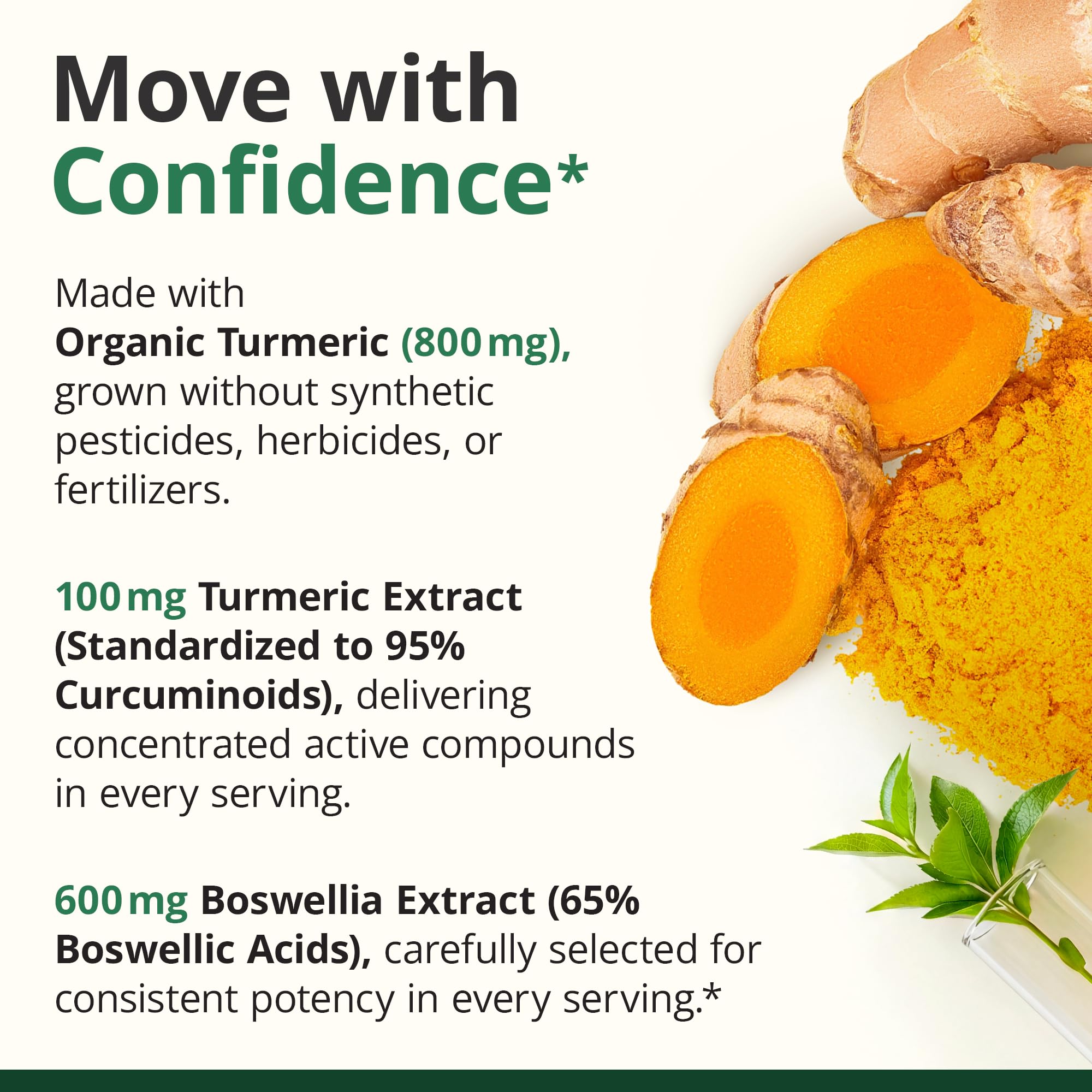 Boswellia Serrata Turmeric Supplement for Joint Support & Inflammation Balance – Turmeric Boswellia Supplement with Ginger & Black Pepper Extract