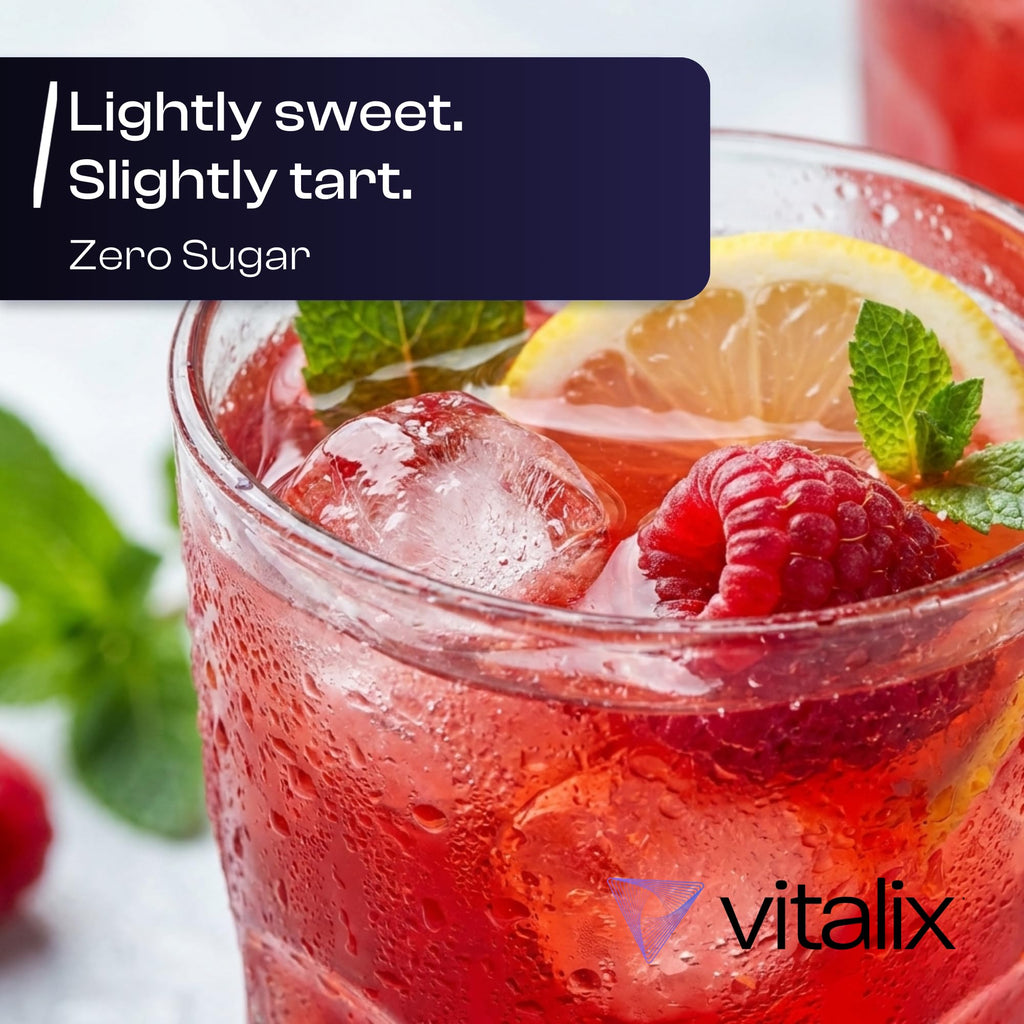 NutraVōs Vitalix – Cortisol Reducer & Adaptogen Drink Mix with Ashwagandha KSM 66, Magnesium Glycinate 200mg, L-Theanine 200mg, Vitamin C 500mg & Electrolytes – Raspberry Lemonade – 30 Servings NutraVōs Au supplements