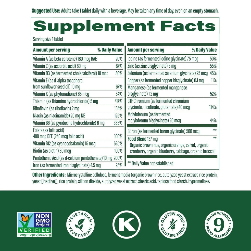 MegaFood One Daily Multivitamin for Women and Men, Immune Support Supplement with Real Food, Vitamin C & Vitamin B, Bone Health, Cellular Energy Metabolism, Vegetarian MegaFood Au supplements