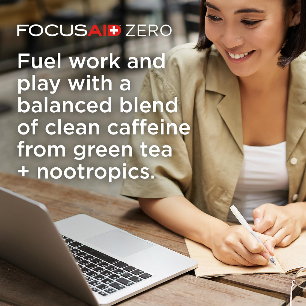 FOCUSAID ZERO SUGAR Nootropics Blend, Alpha-GPC, GABA, 100mg Natural Caffeine from Green Tea, Yerba Mate, Vitamin B-Complex, Keto-Friendly, No Artificial Sweeteners, 12 Fl Oz (Pack of 12) LIFEAID Au supplements