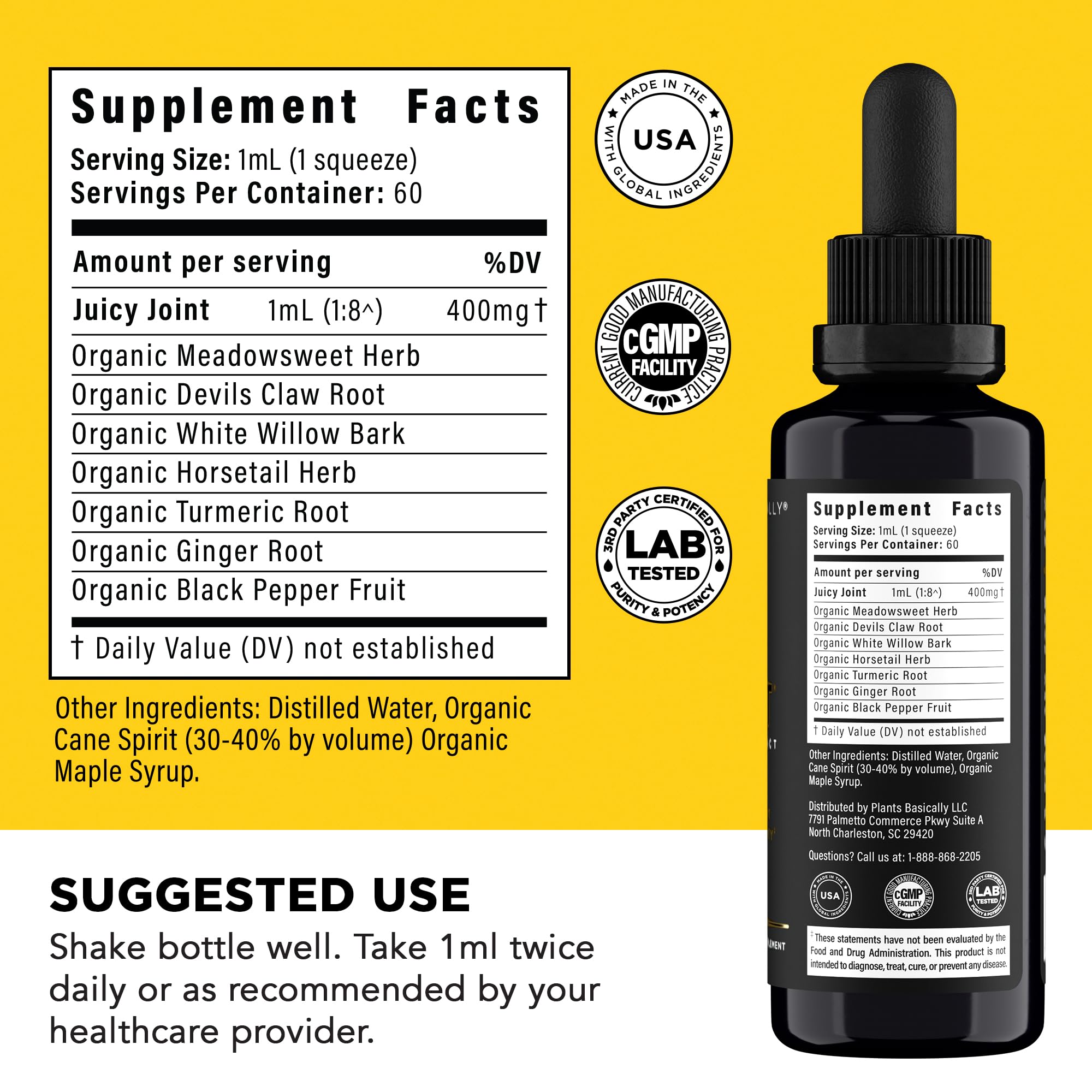 Juicy Joint by Plants Basically – Joint Support Supplement for Mobility, Relief & Recovery |