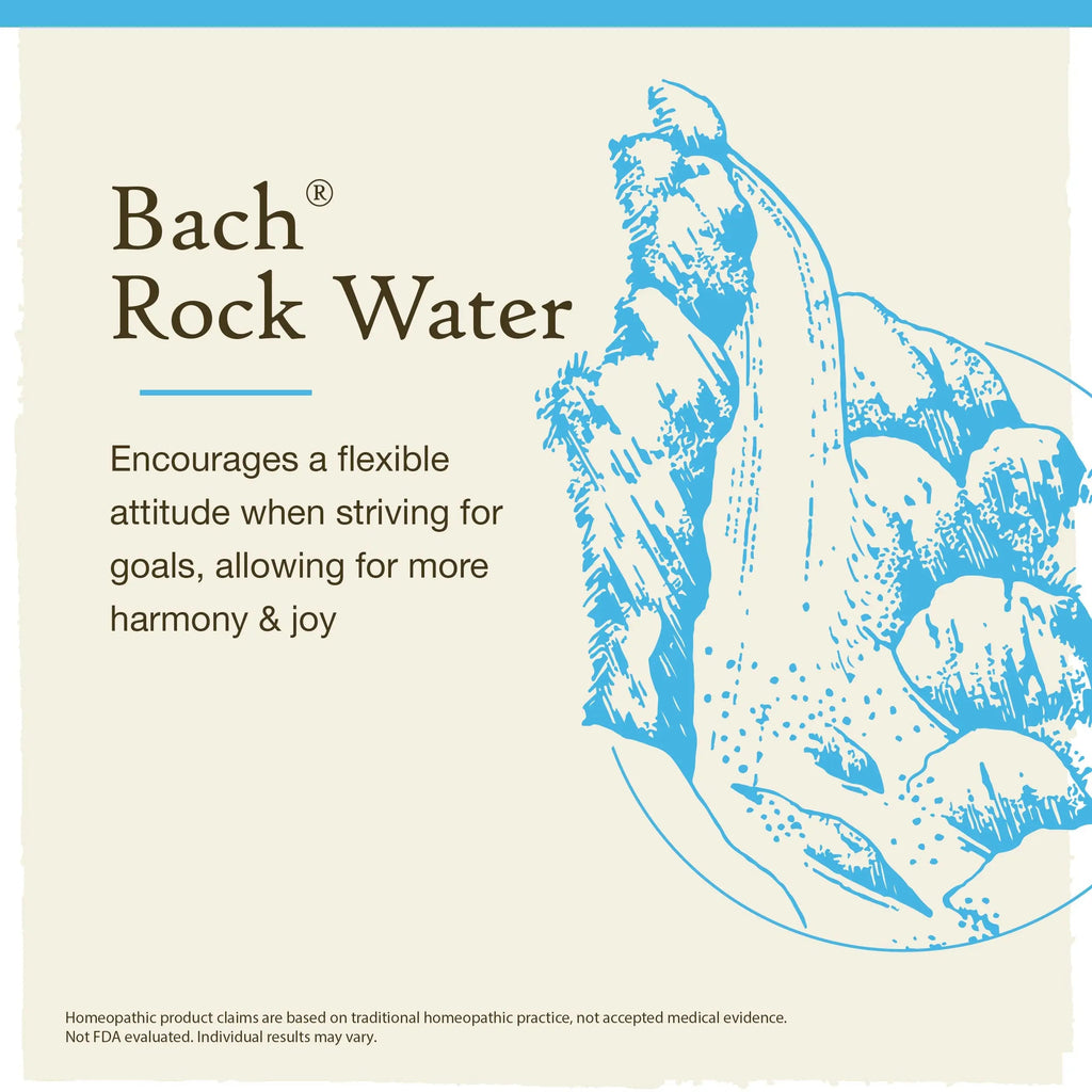 Bach Original Flower Remedies, Rock Water for Flexibility, Natural Homeopathic Flower Essence Bach Au supplements
