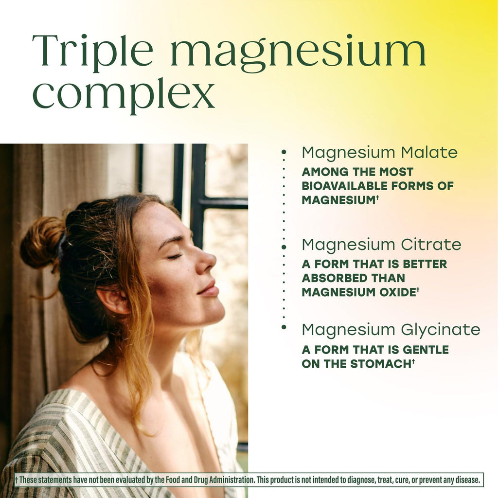 MegaFood Magnesium Glycinate, Citrate, Malate 300mg Supplement - Highly Absorbable Blend to Support Heart, Nerve Health & Relaxation, Triple Magnesium Complex Supplement, 60 Capsules (30 Servings) MegaFood Au supplements