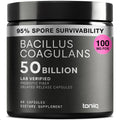 Toniiq Bacillus Coagulans Probiotic Supplement – Ultra High Strength 50 Billion CFU with FOS Prebiotic – Spore-Based Probiotic for Exceptional Stability – Third-Party Tested – 60 Capsules Toniiq Au supplements