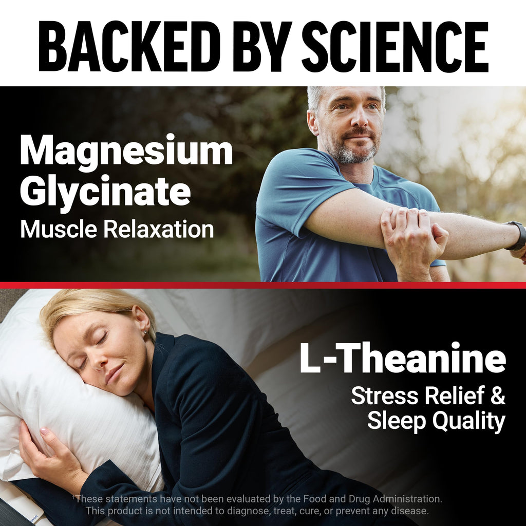 Force Factor Magnesium + L-Theanine, Magnesium Bisglycinate Supplement to Support Bones, Muscles, Nerves, Relaxation, and Mood, Vegan