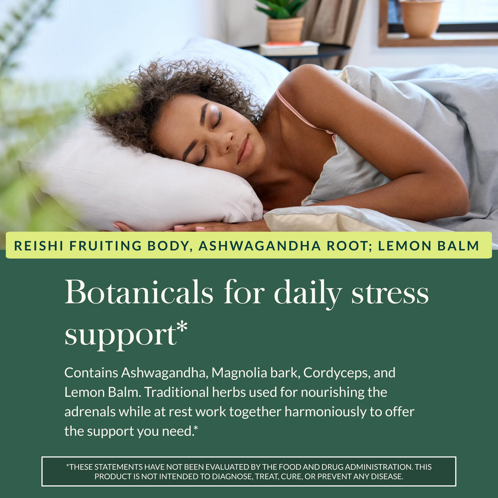 Gaia Herbs Adrenal Health Nightly Restore - Herbal Supplement with Ashwagandha, Magnolia Bark, Cordyceps, Lemon Balm & More* - 60 Vegan Liquid Phyto-Caps (30 Servings) Gaia Herbs Au supplements