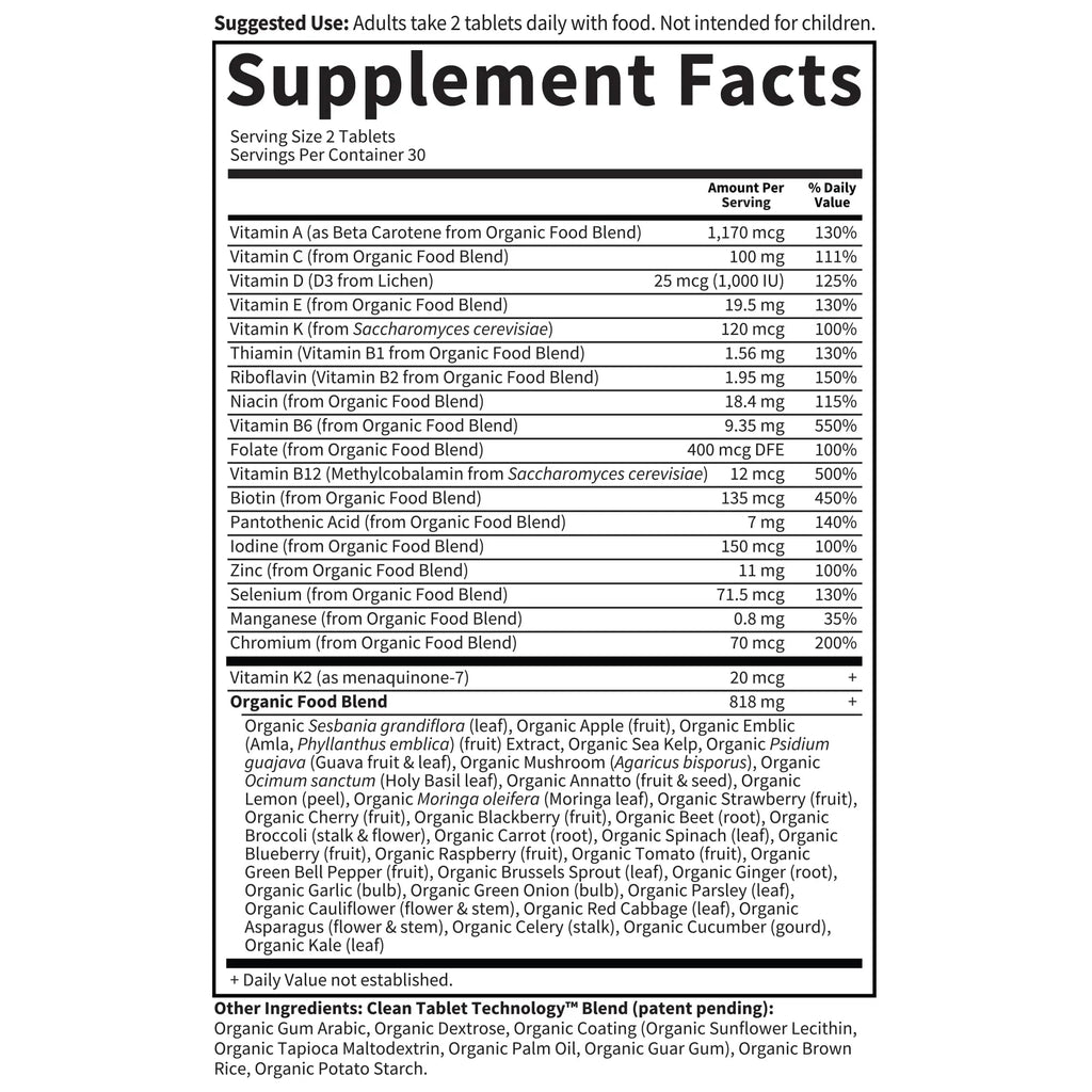 Garden of Life Organics Whole Food Multivitamin for Men, 60 Tablets, Vegan Mens Vitamins and Minerals for Health and Well-Being Garden of Life Au supplements