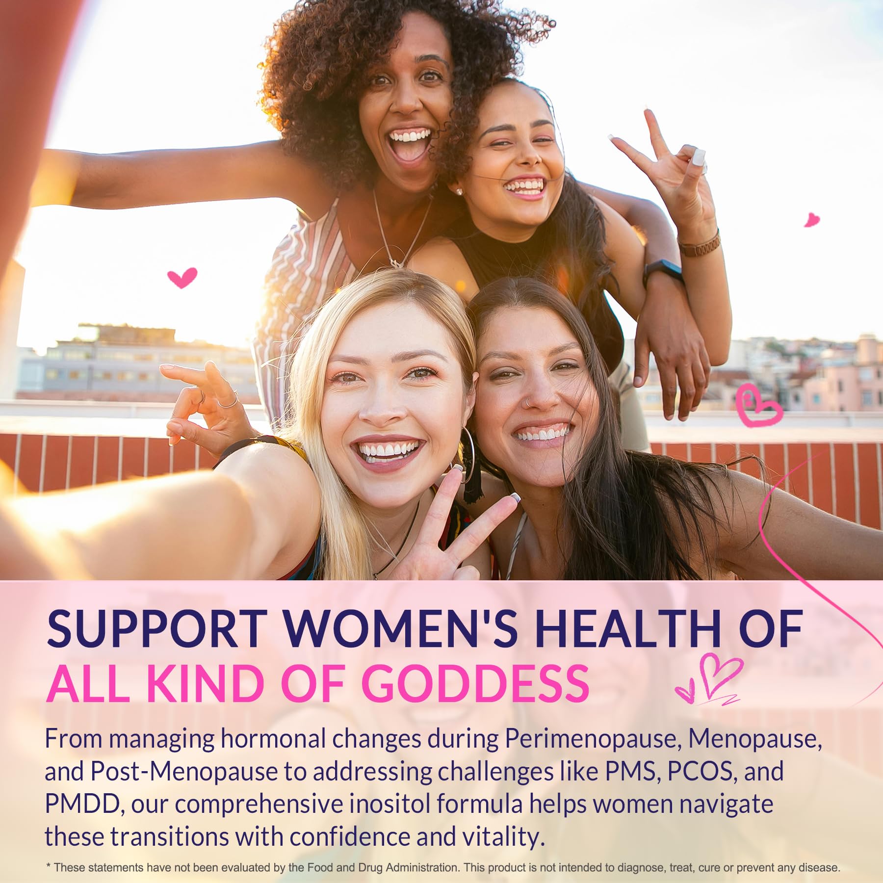 Myo-Inositol & D-Chiro Inositol, Hormone Balance for Women | Sugar Free Inositol Gummies w/Omega 3, MTHF Folate, Vitamin D3, B12, Magnesium & Zinc for Ovarian Health, Ideal 40:1 Ratio, Vegan, 60 Cts NEVISS Au supplements