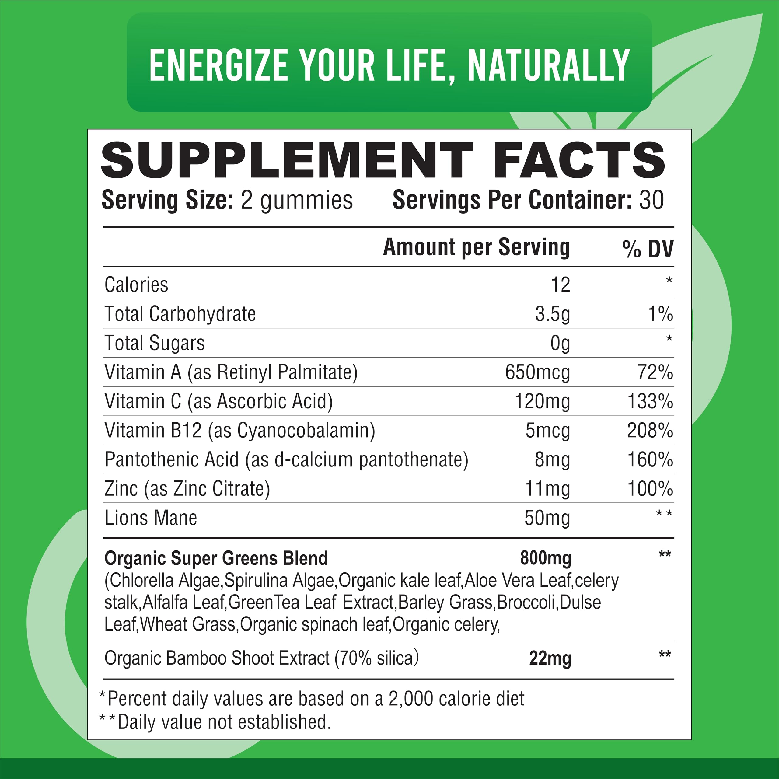 IMPACT Fiber Gummies for Adults, Women & Kids – Supergreens Veggies Daily High Fiber Gummies, for Gut Health & Immunity, Vegetarian Gummy Fiber Supplement,