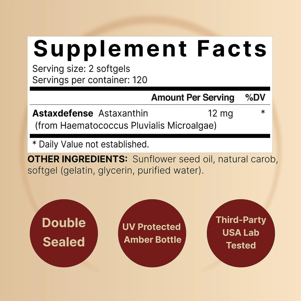 NatureBell Astaxanthin 12mg, 240 Softgels, Made with Astax, Max Strength NatureBell Au supplements
