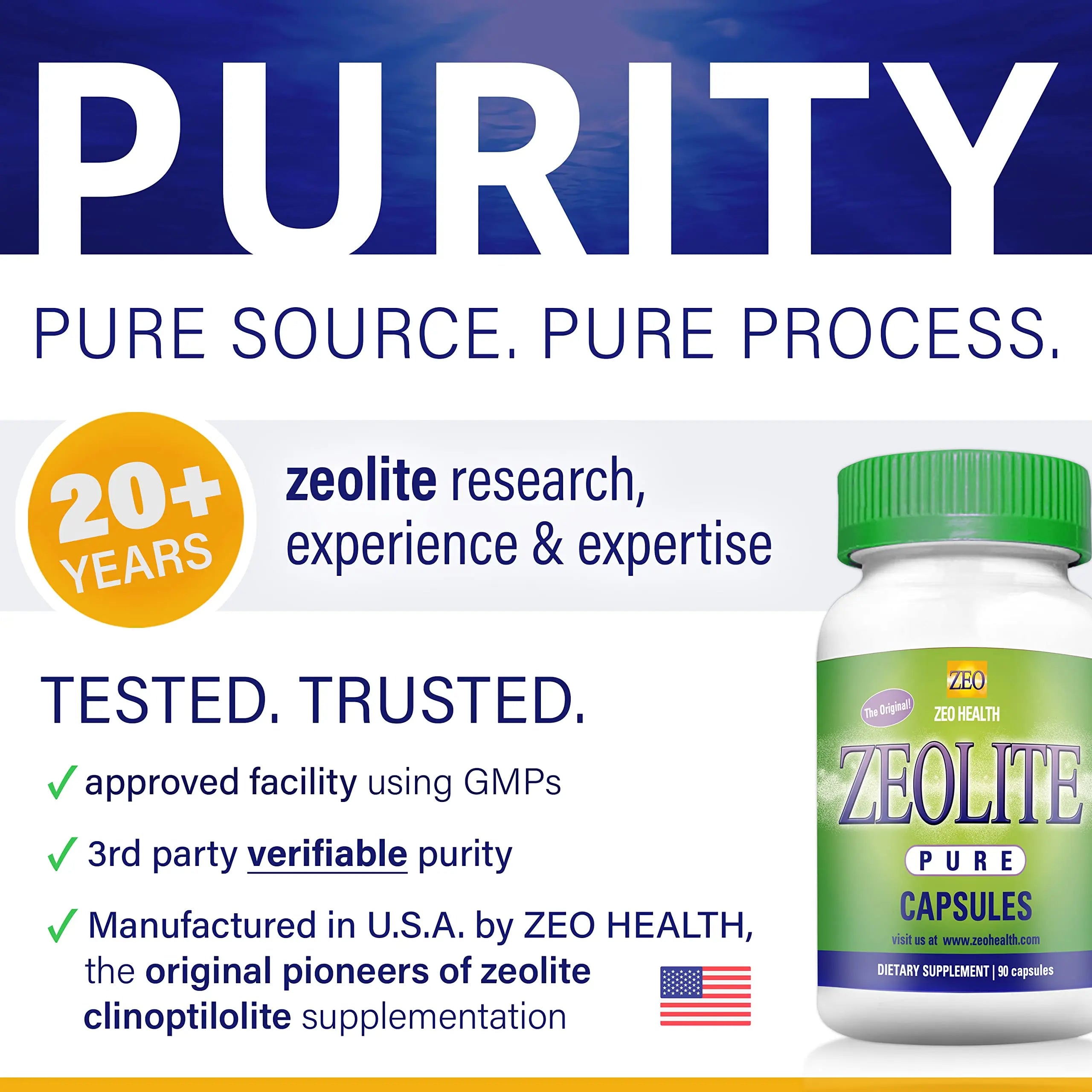 Zeolite Pure Capsules | Zeolite Detox, Extra Strength | Pure, Full Body Cleanse for Women Zeo Health Au supplements