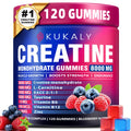 KUKALY Creatine Monohydrate Gummies for Men & Women, 8500MG Creatine Gummies Sugar Free Mixed Flavored with L-Taurine, BCAA 2:1, B12 B6 for Boost Strength