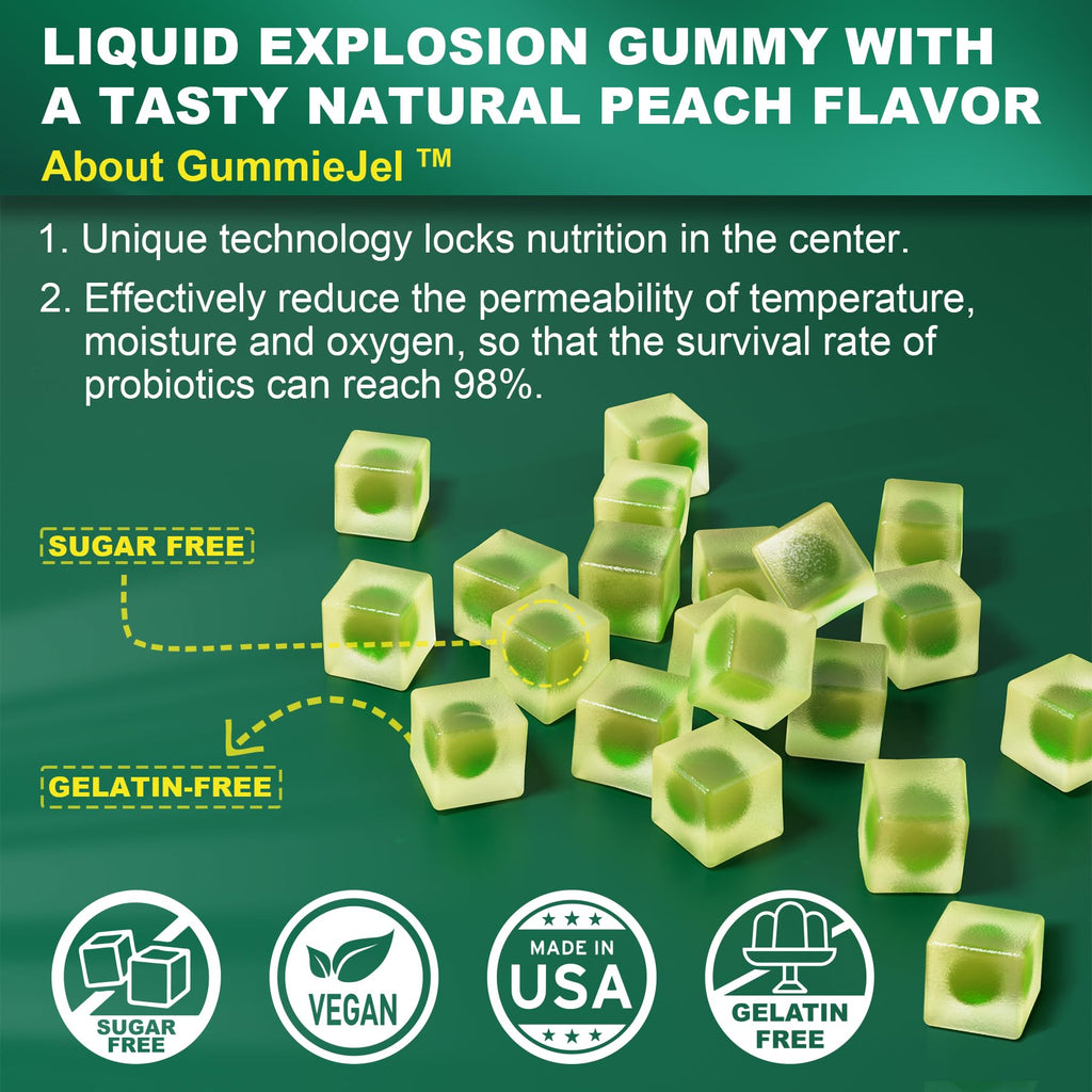 Digestive Enzymes Gummies for Women & Men, Multi-Enzymes with 90Billion CFU Probiotics and Prebiotics & Postbiotic, Vegetable & Fruit Fiber Blend, Super Enzymes for Digestive & Gut Health,Immune,60Cts EnvyCure Au supplements