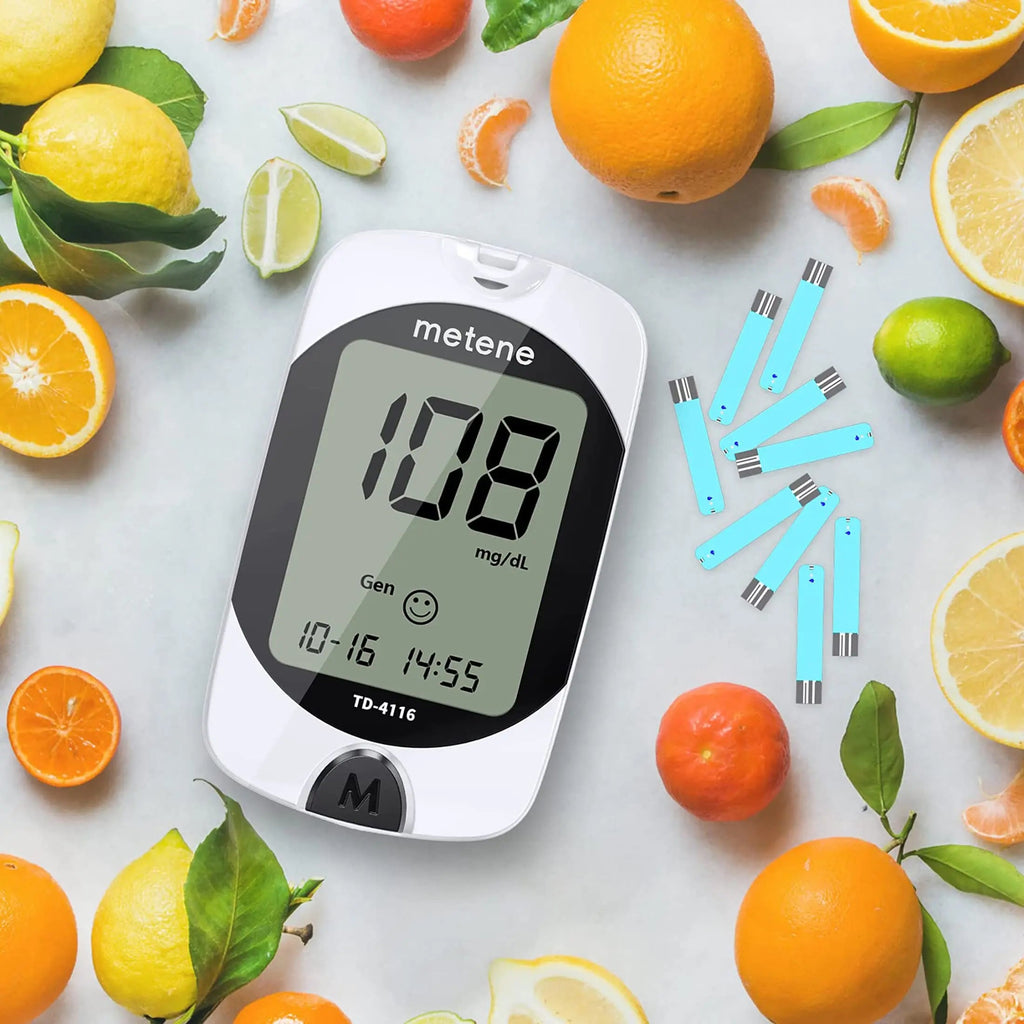 Metene TD-4116 Blood Glucose Monitor Kit, 100 Glucometer Strips Metene Au supplements