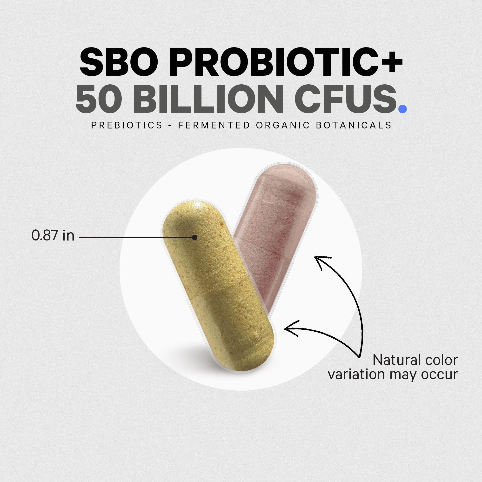 Codeage SBO Probiotics, 50 Billion CFUs Per Serving, Multi Strain Soil Based Organisms Blend and Organic Fermented Botanical Blend, Shelf-Stable, 90 Capsules Codeage Au supplements