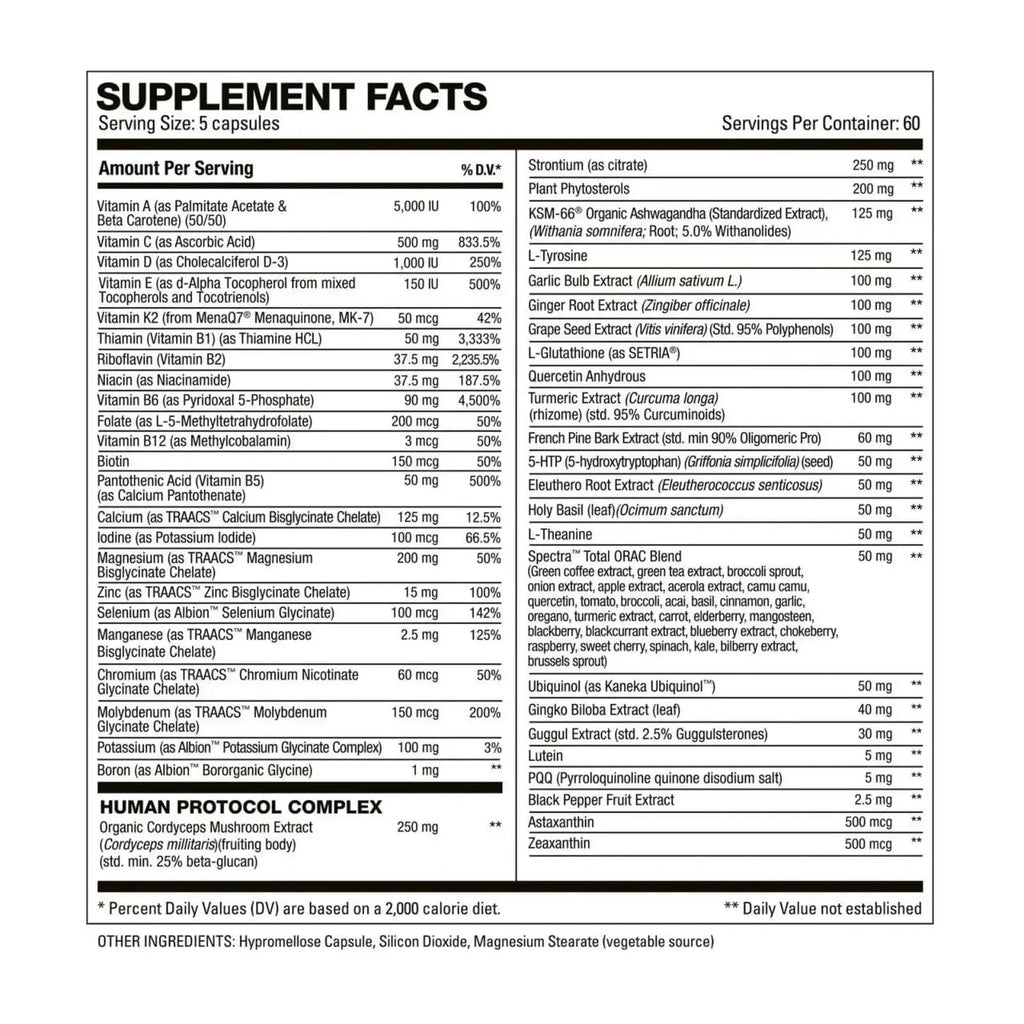 HD MUSCLE VitaHD Essential Multivitamin | Athlete-Specific Vitamins, Minerals, & Nutrients | Organic Mushroom Blend HD MUSCLE Au supplements