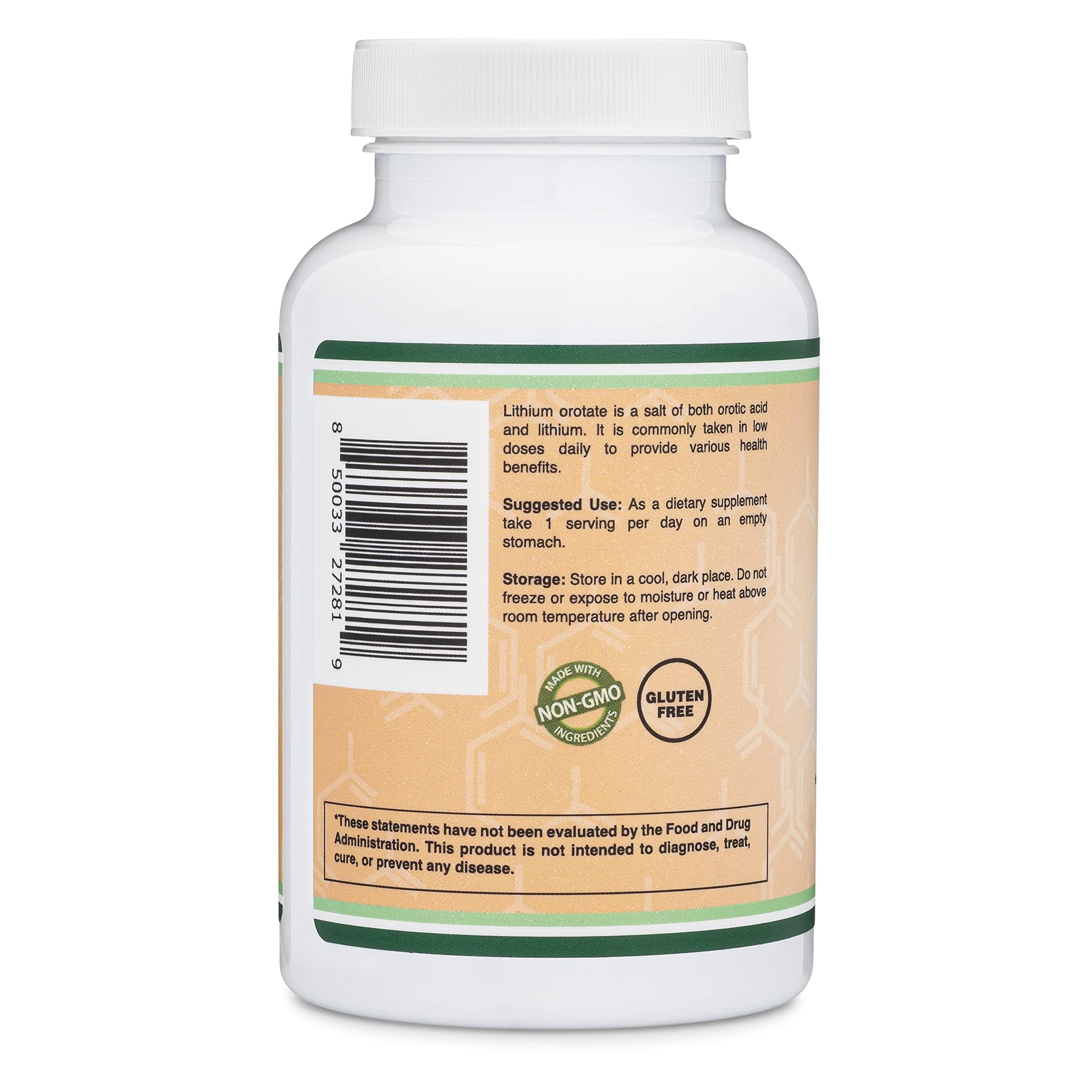 Lithium Orotate 5mg of Elemental Lithium for Cognition and Brain Health, 210 Capsules (Third Party Tested, Vegan Safe, Non-GMO) by Double Wood Supplements Double Wood Supplements Au supplements