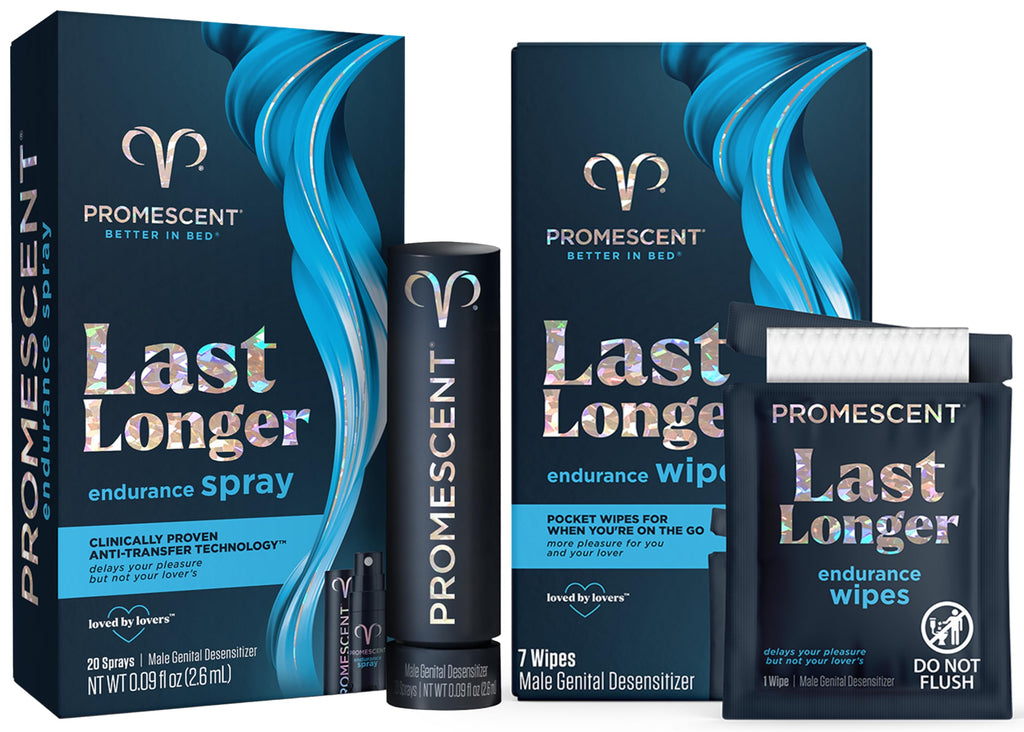 Promescent Desensitizing Delay Spray for Men (2.6 ml) to Help You Last Longer in Bed + Delay Wipes (7 Count) Sexual Enhancer with Extended Climax Control with Benzocaine Promescent Au supplements