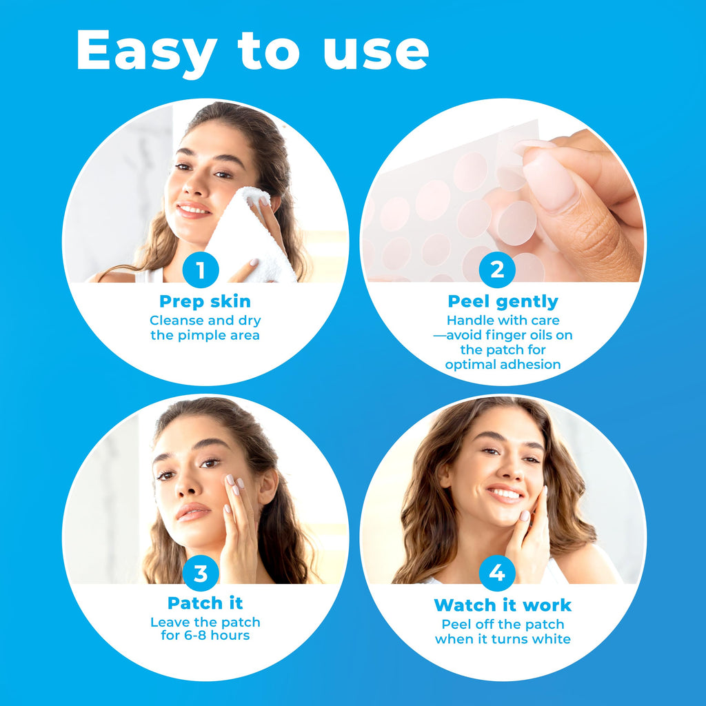 PatchRx Pimple Patches for Face (120 Patches), Hydrocolloid Acne Patches with Tea Tree Oil