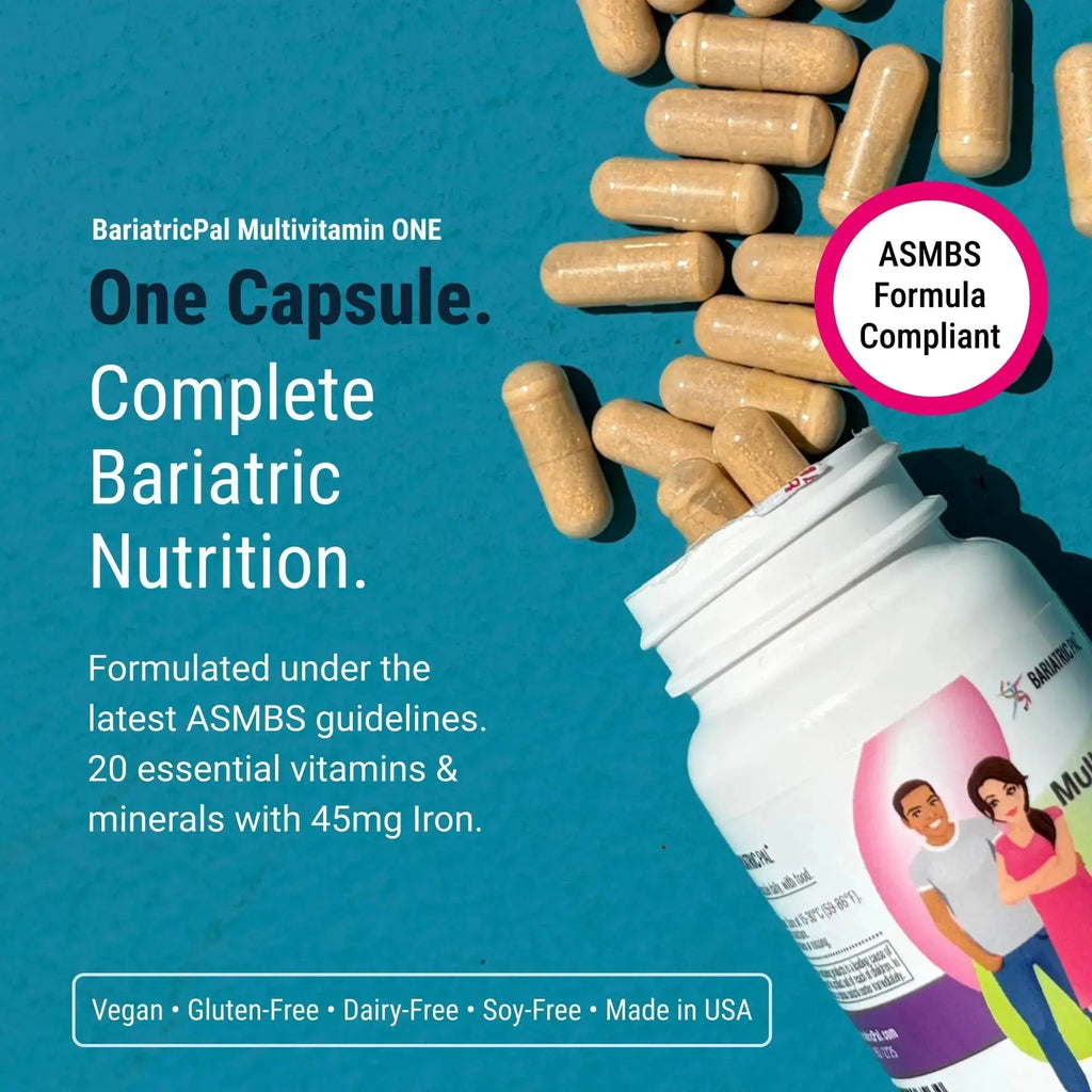 BariatricPal Multivitamin ONE 1 per Day! Bariatric Multivitamin Capsule with 18 mg of Iron | Easy to Swallow Capsule | BariatricPal Au supplements