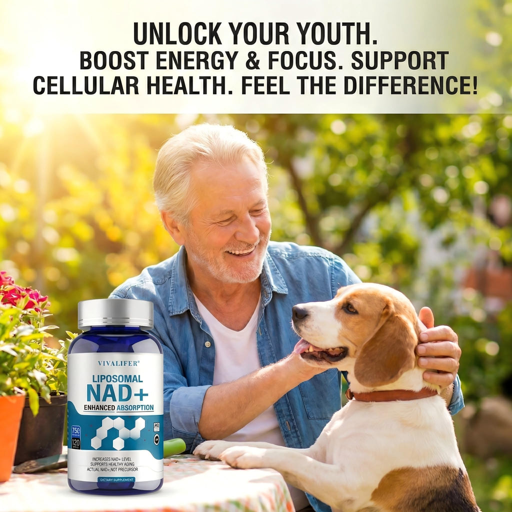 Liposomal NAD+ Supplement 750mg - 120 Capsules NMN Alternative Superior Absorption & Bioavailability -True Nicotinamide Adenine Dinucleotide for Cellular Energy, DNA Repair Support & Healthy Aging DQQI Au supplements