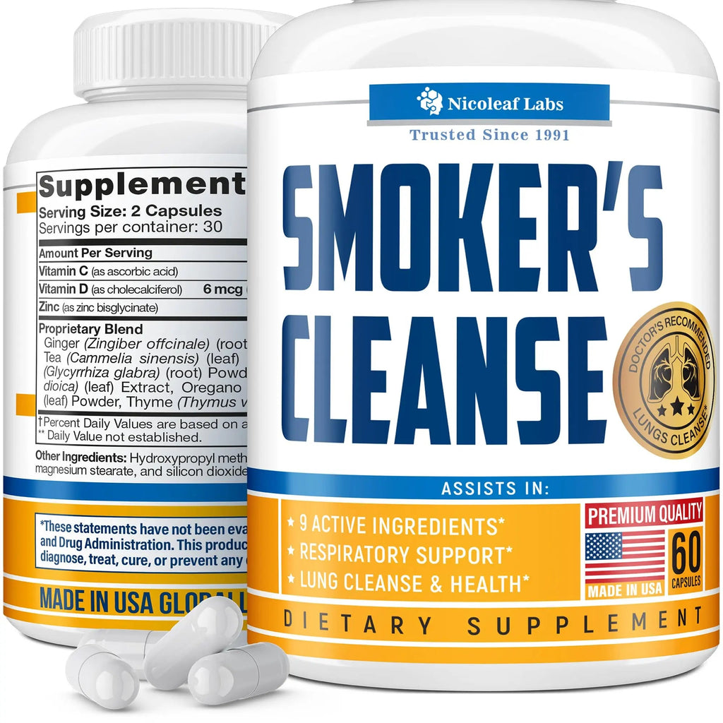 Smoker's Cleanse - Quit Smoking Aid & Respiratory Support - Made in USA NICOLEAF LABS Au supplements