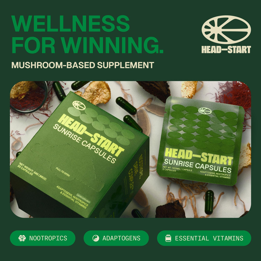 HEAD-START Sunrise Capsules | Nootropic Brain Supplement with Lion’s Mane, L-Theanine & Saffron | Adaptogen Blend for Focus, Energy, Clarity & Daily Performance HEAD-START Au supplements