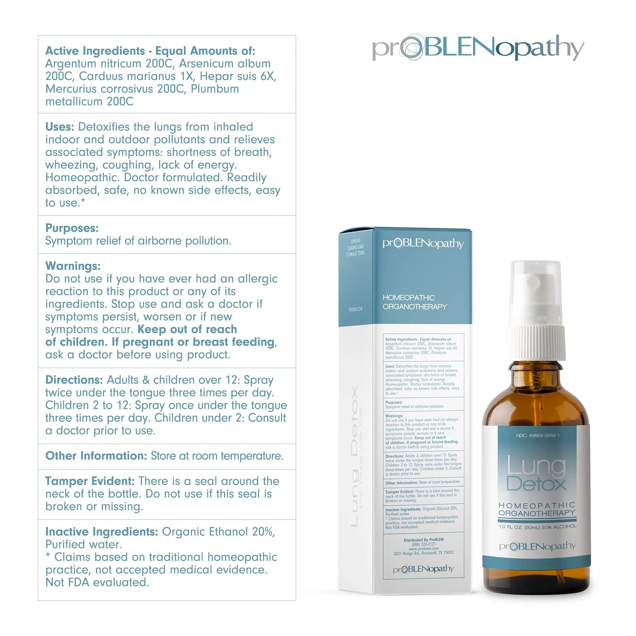 proBLENopathy Lung Support Oral Spray 30-Day Supply - Respiratory Protection & Toxin Removal proBLENopathy Au supplements