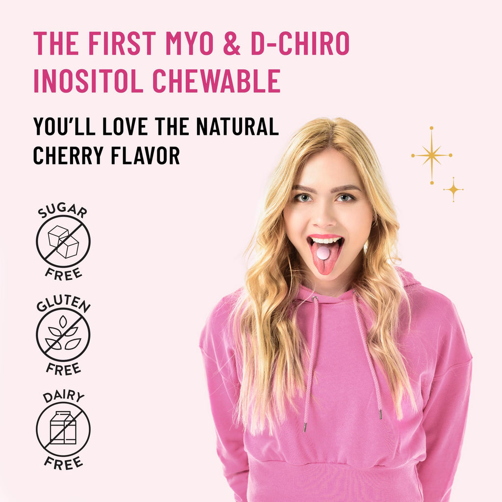 Legendairy Milk Myo-Inositol & D-Chiro Inositol Supplement for Women, 40:1 Ratio, PCOS & Fertility Support, Hormone Balance, Sugar Free Vegan Chewable Tablets, Cherry Flavor, 30 Day Supply Legendairy Milk Au supplements