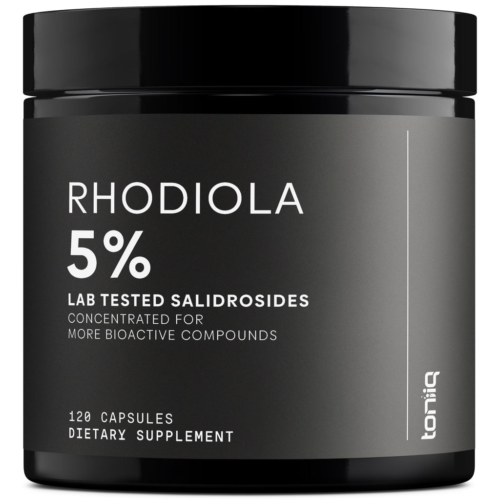 Toniiq Triple-Strength 600mg Rhodiola Rosea - 120 Capsules - 5% Salidroside Concentrated Extract - Highly Purified and Bioavailable Toniiq Au supplements