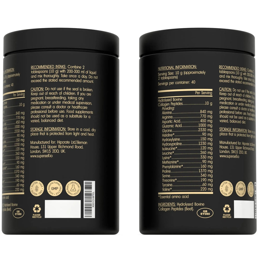 Premium Collagen Powder - Collagen Supplements for Women & Men - Pure Bovine Collagen Peptides 400g SuperSelf Au supplements