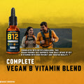 Vitamin B12 Sublingual Liquid Drops 5000 mcg – Vegan Methyl B-12 Supplement for Energy & Focus – B 12 Vitamin for Women & Men