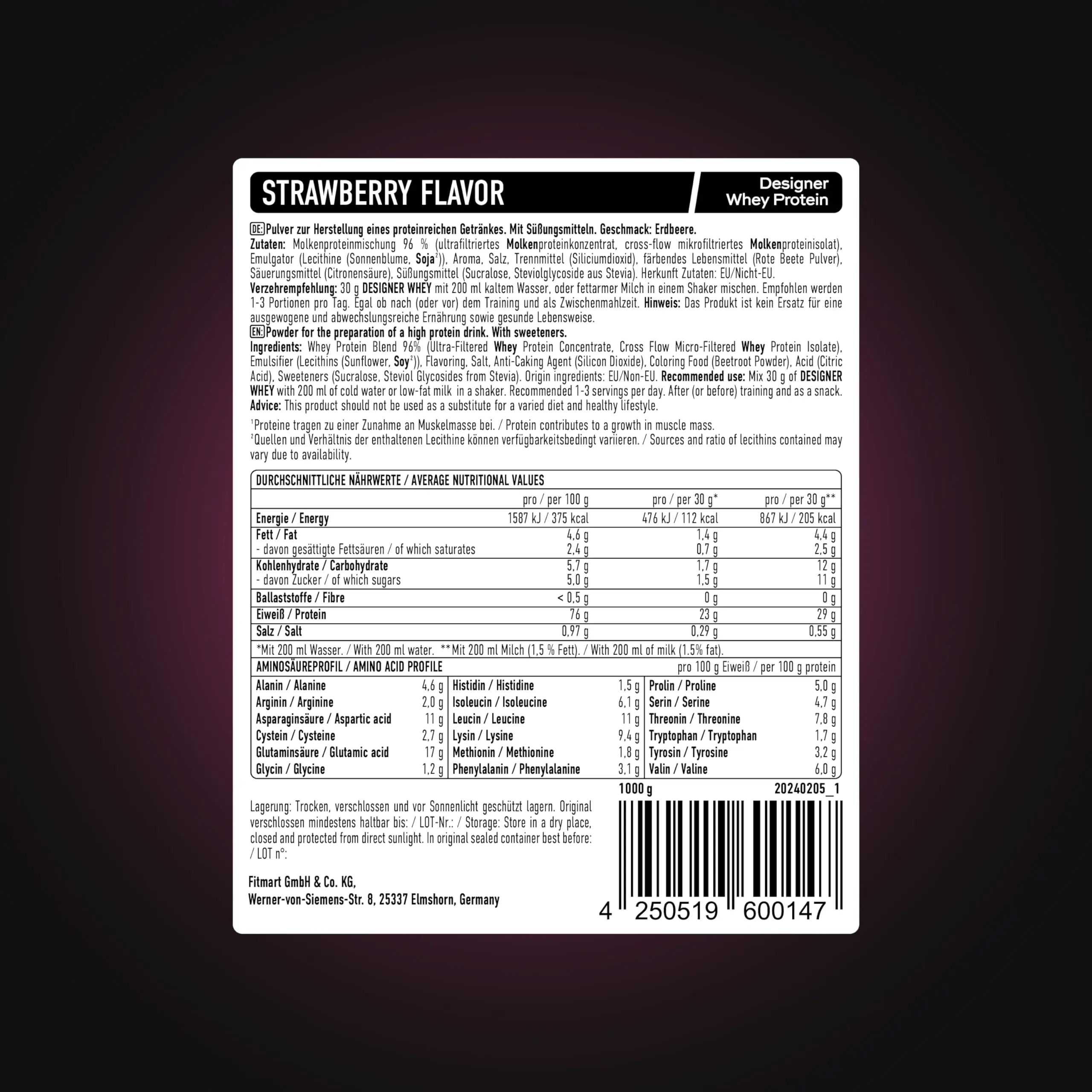 ESN Designer Whey Protein Powder, Strawberry, 1000 g, 2.2 lbs, 33 Servings ESN Au supplements
