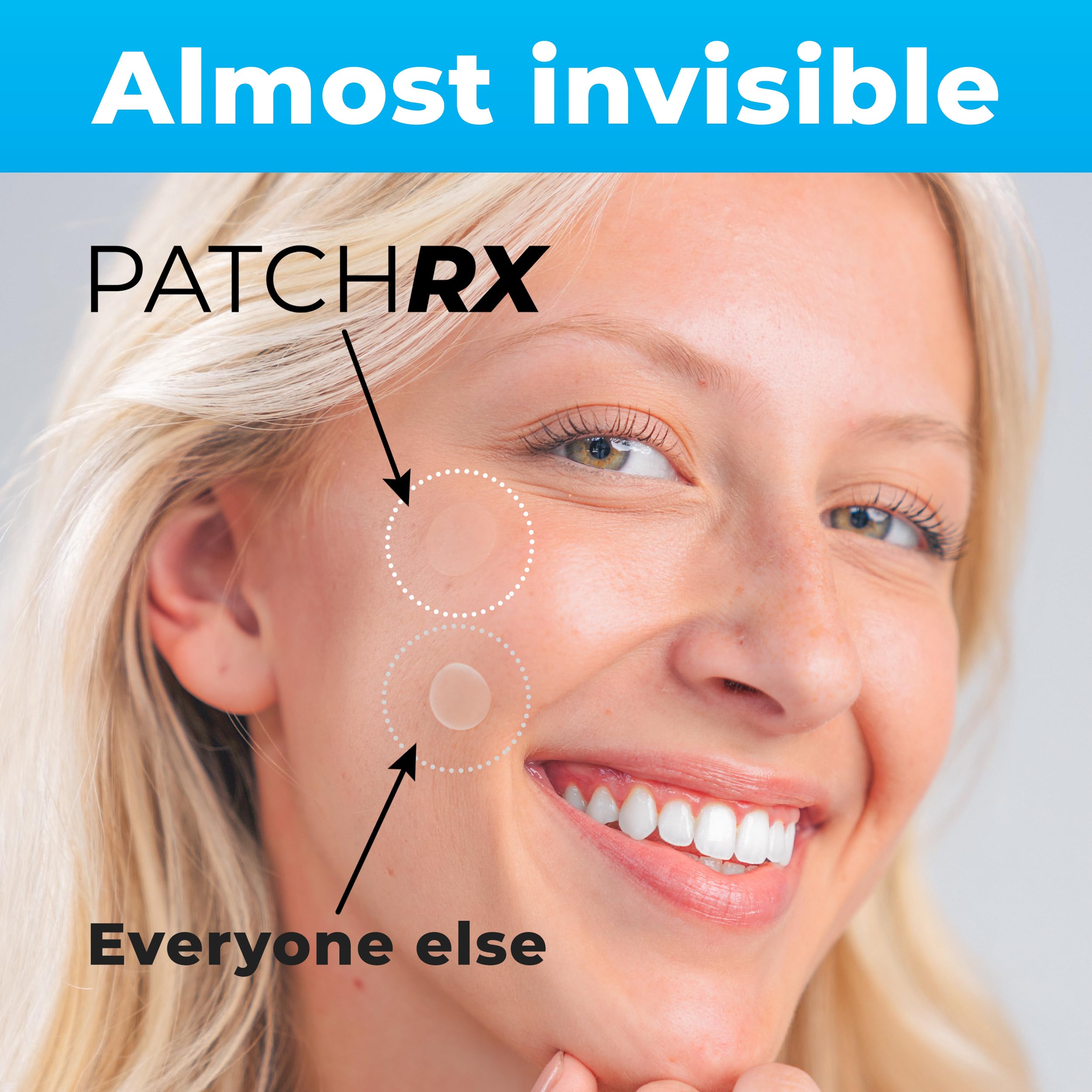 PatchRx Pimple Patches for Face (120 Patches), Hydrocolloid Acne Patches with Tea Tree Oil
