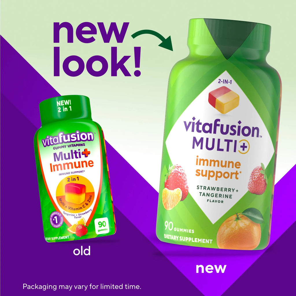 Vitafusion Multi+ Immune Support* – 2-in-1 Benefits & Flavors – Adult Gummy Vitamins with Vitamin C, Zinc Vitafusion Au supplements