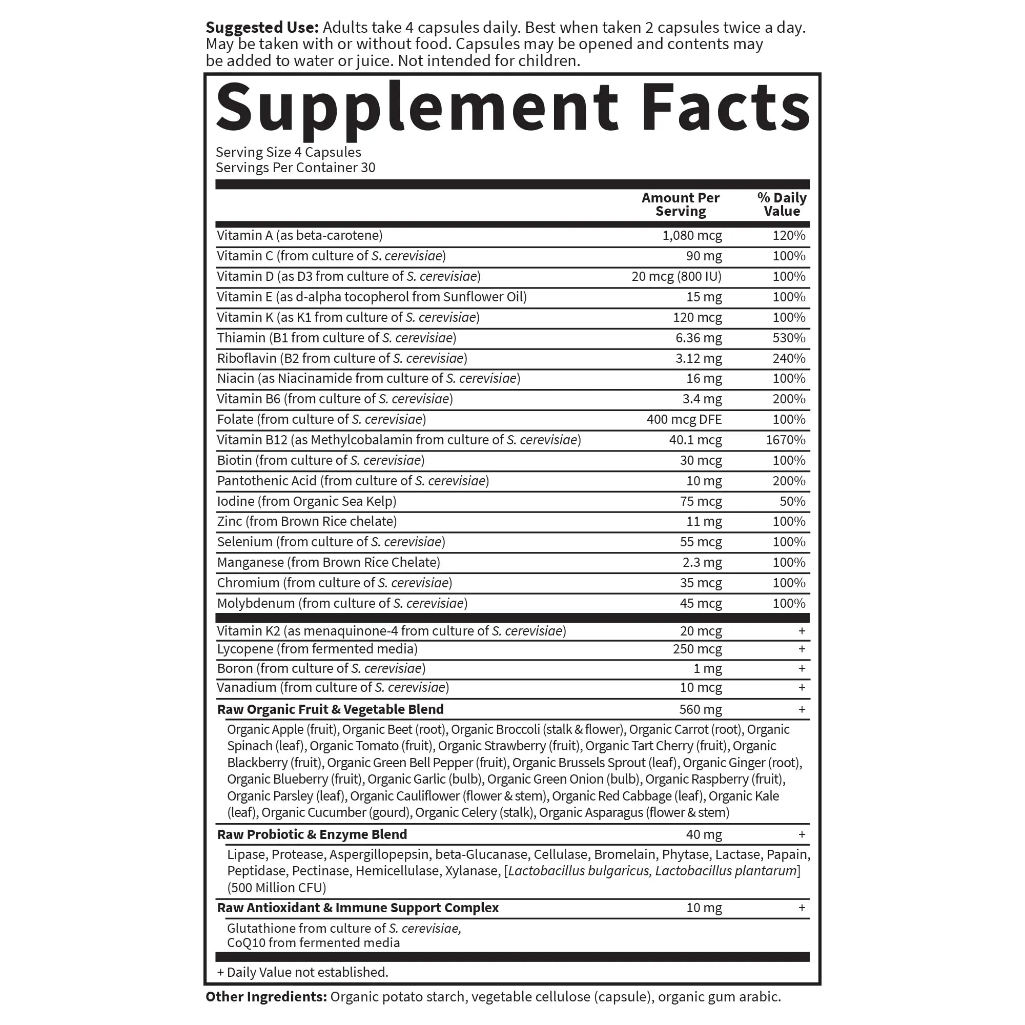 Garden of Life Vitamin Code Whole Food Multivitamin for Men - 120 Capsules, Vitamins for Men, Fruit & Veggie Blend and Probiotics for Energy Garden of Life Au supplements