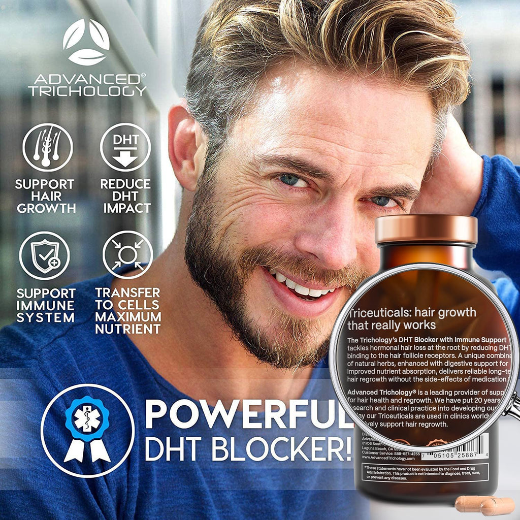 DHT Blocker - Hair Growth Supplement for Genetic Thinning for Men and Women | Approved* by American Hair Loss Association | Guaranteed, Backed by 20 Years