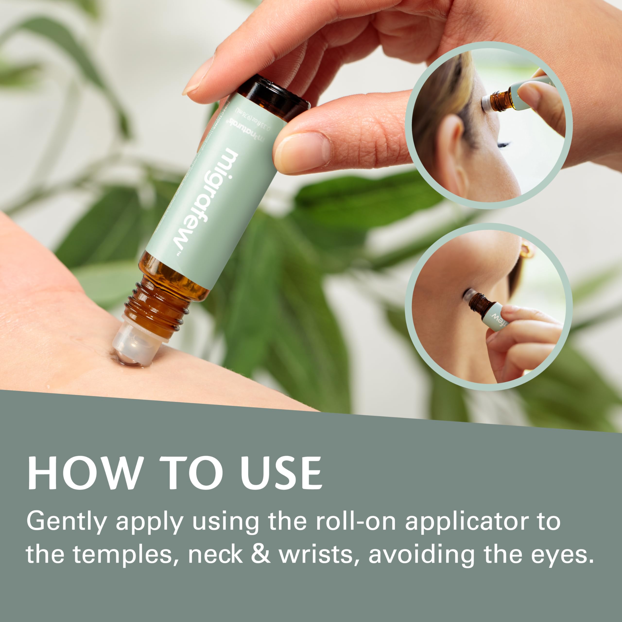 MigraFew Aromatherapy Migraine Roll On | Compact Headache Relief with Cooling Metal Roller for Head Tension and Pressure, Made with Peppermint, Spearmint and Lavender Essential Oils (Pack of 2) by M3 M3 Naturals Au supplements