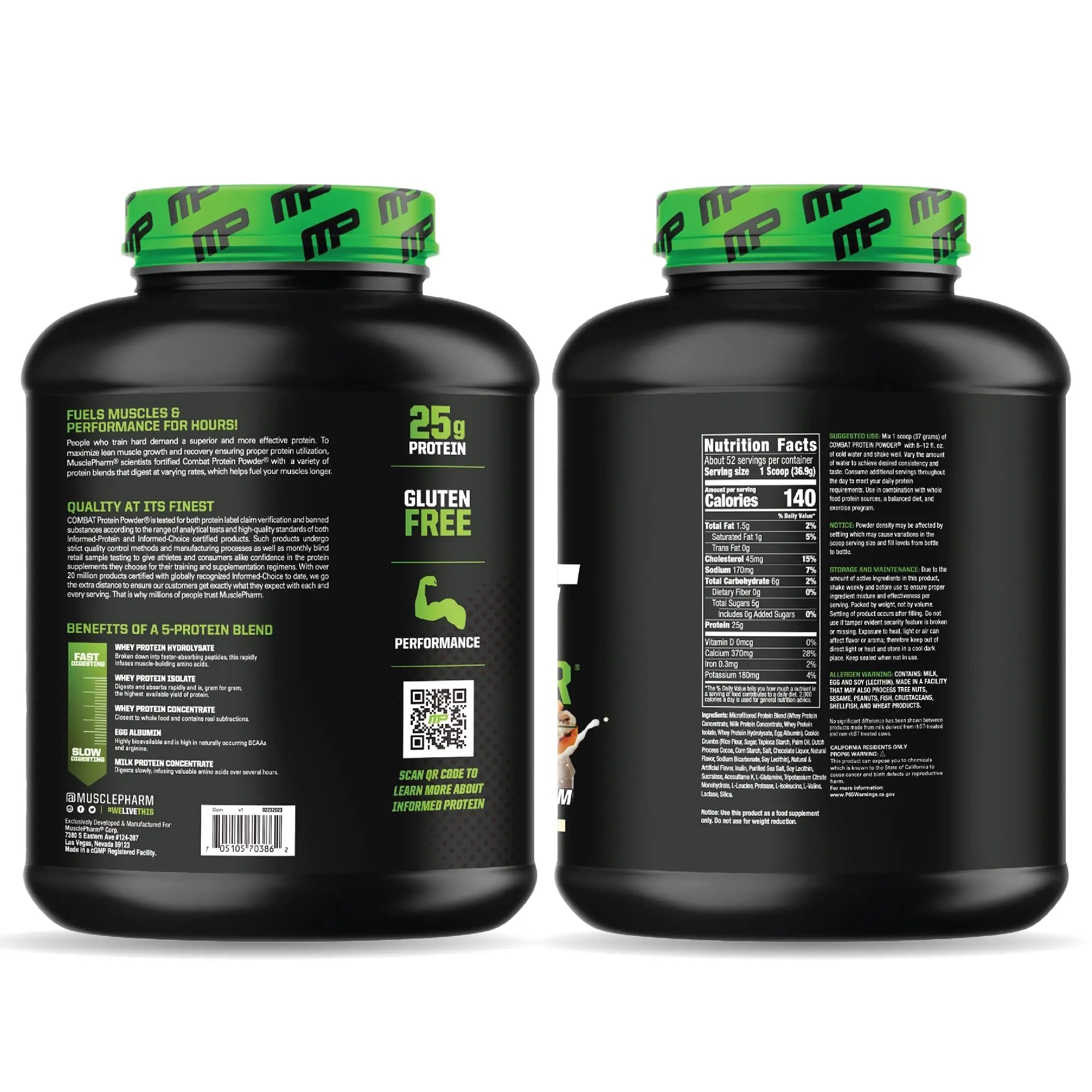 MusclePharm Combat Protein Powder, Chocolate Milk - 4 lb - Gluten Free - 52 Servings Muscle Pharm Au supplements