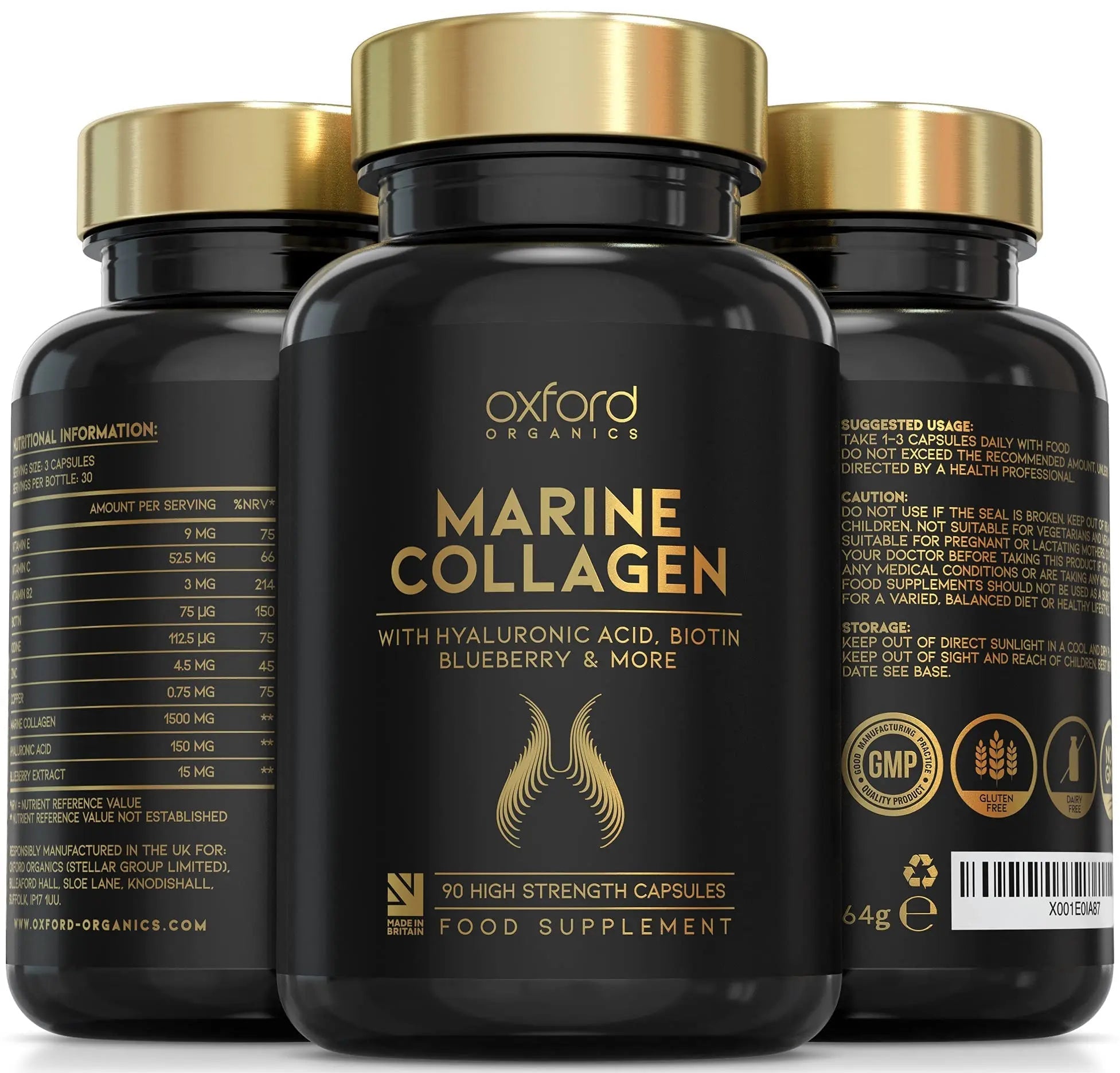 Advanced Marine Collagen Capsules | 1735mg Superfood & Vitamin Boosted Complex for Glowing Hair, Skin & Nails Oxford Organics Au supplements