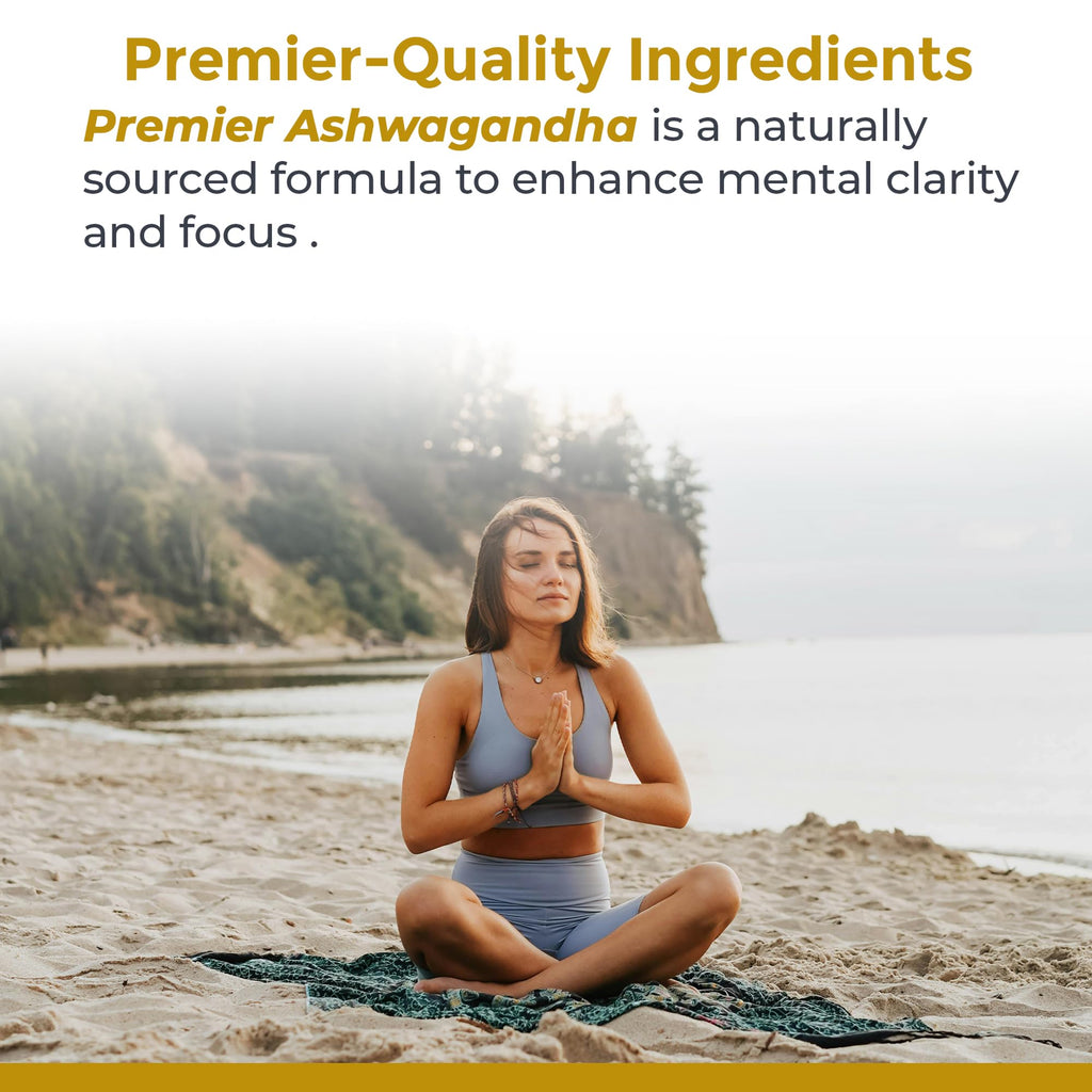 Premier Research Labs Premier Ashwagandha - Pure Supplement for Women & Men with Organic Ashwagandha Root, Herbal Pills for Stress & Sleep Support, Fermented for Absorption - 120 Plant-Based Capsules Premier Research Labs Au supplements