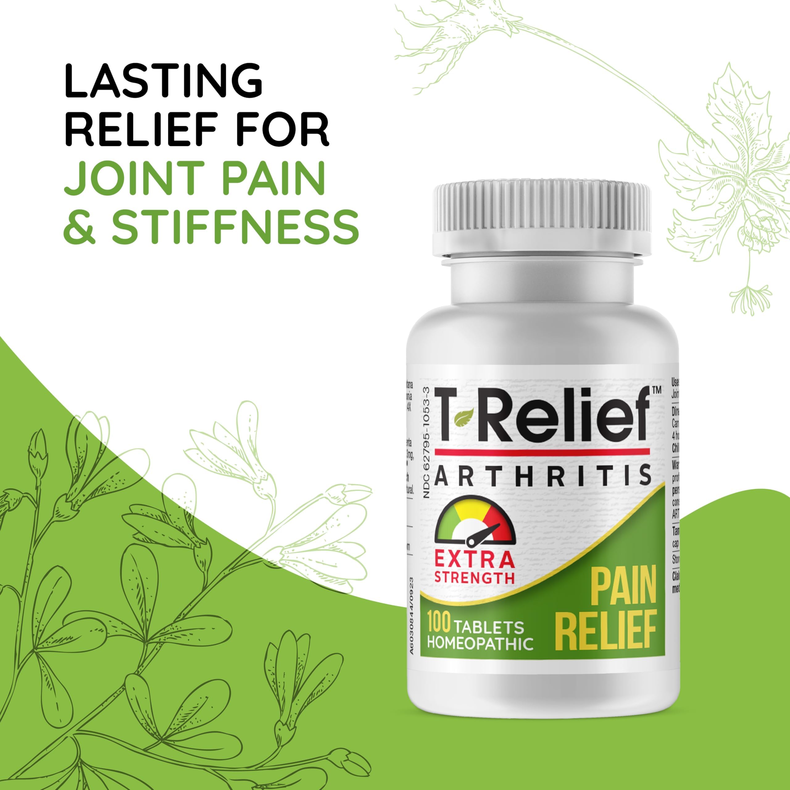 T-Relief Extra Strength Arthritis Pain Reliever Arnica +12 Natural Medicines for Joint Soreness Stiffness Aches, Quick Dissolving Pain Relief for Women & Men - 100 Tablets MediNatura Au supplements